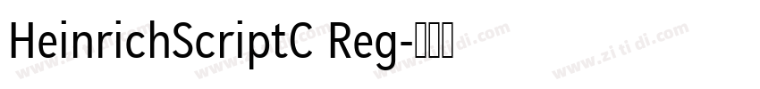 HeinrichScriptC Reg字体转换